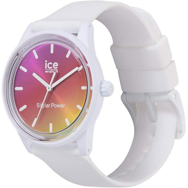 Klocka - Ice-Watch - ICE solenergi Sunset california - Solenergi - Silikon - Kvinna Vit, roséguld