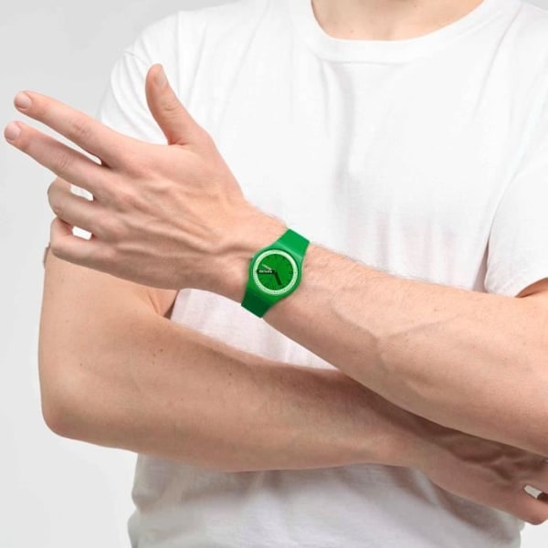 Kello - SWATCH - PROUDLY GREEN - 41mm - Luonnonmukainen rannekoru - Analoginen näyttö Grön