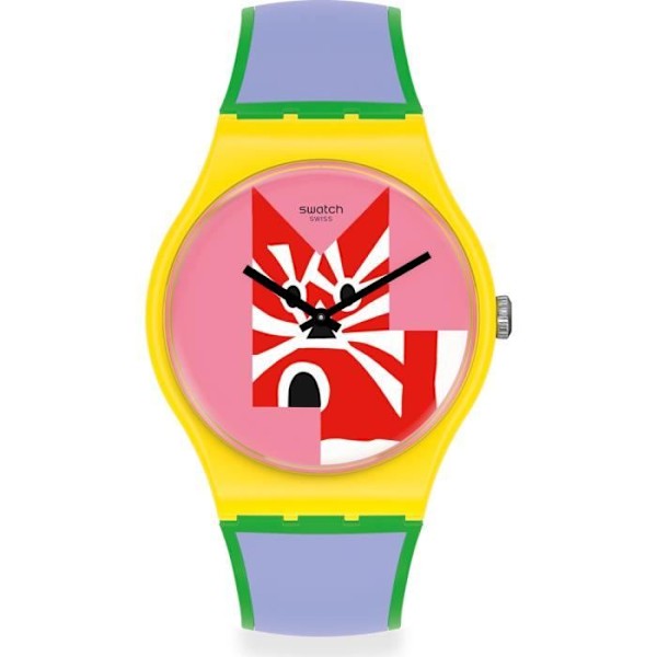 Kello - Swatch - SUOZ233 - Monivärinen - Kvartsi - Analoginen Flerfärgad