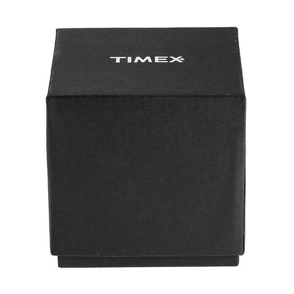 Ur - TIMEX - Peanuts - Rustfrit stål 40 mm - Hvid analog urskive - Sort læder chronograf rem Pengar