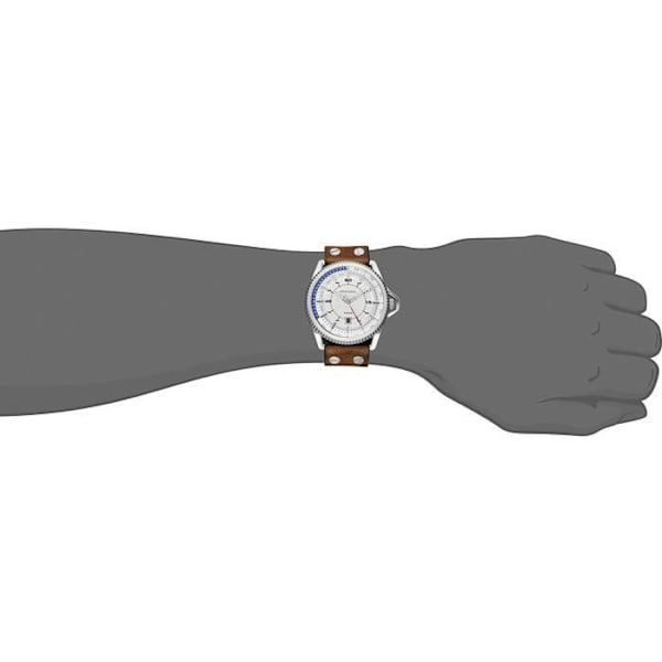 Klocka - DIESEL - DZ1715 - 46mm - Läderarmband - Fodral i rostfritt stål Svart