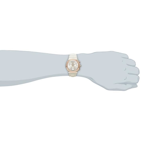 Ur - Swatch - Yvs412 - Hvidt læder - Quartz - Analog Display Vit, Silver