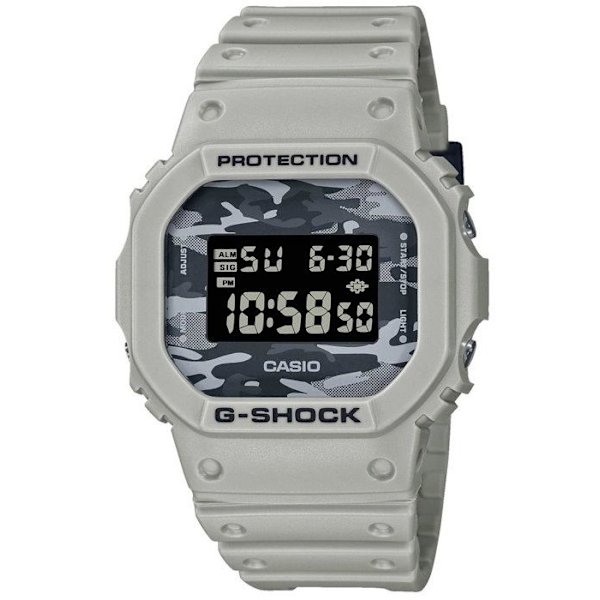 Casio - Herreur - Quartz - Digital - Sort plastikrem - DW-5600CA-8ER grå