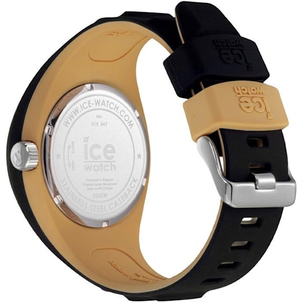 Kello - ICE WATCH - P. Leclercq Musta beige Medium - Silikoni/Muovi - Vedenpitävyys 10 Atm - Urheilullinen Kvartsrörelse