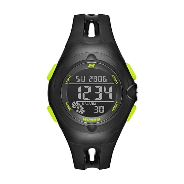 Skechers Open Center Strap Digi' Quartz Plastic Og Polyurethan Casual Watch, Farve: sort (model: Sr2079) UDOJV