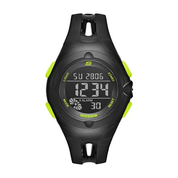 Skechers Open Centre Strap Digi' Quartz Plast And Polyuretan Casual Watch, Färg:svart (modell: Sr2079) UDOJV