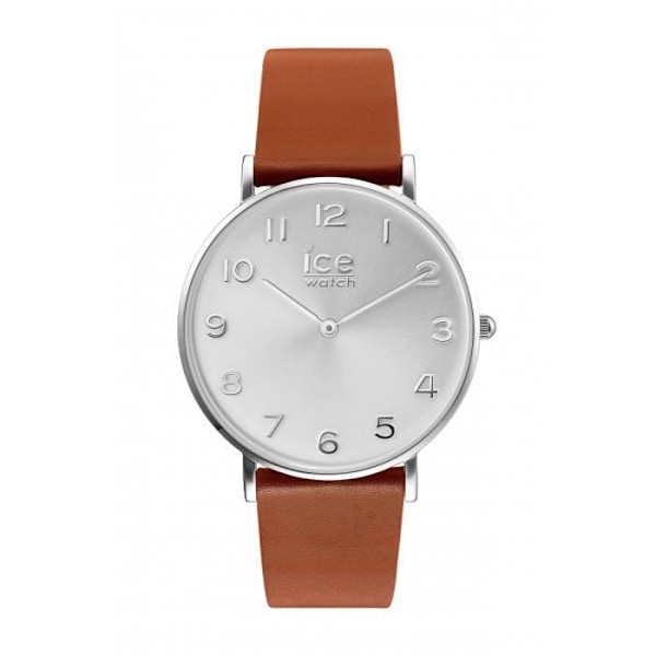 Ice-Watch - CITY nahkaruskea Caramel Silver - Ruskea unisex kello nahkarannekkeella - 001507 (pieni)