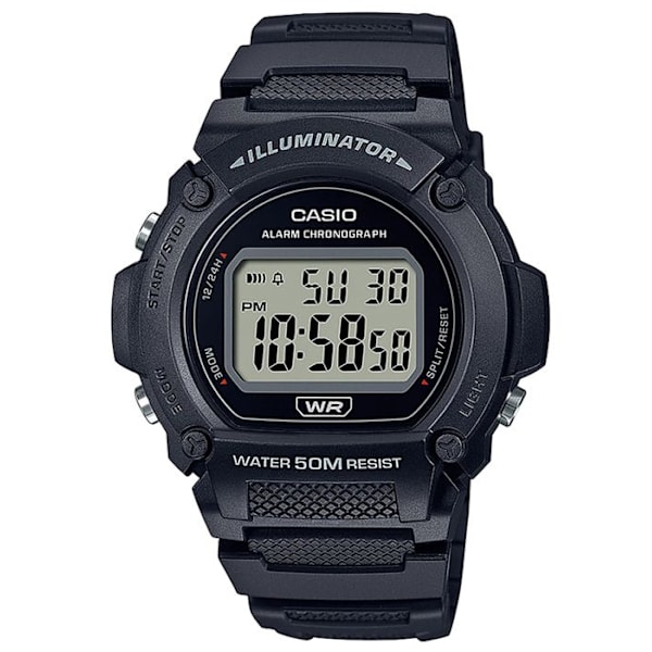 Ur - Casio - W-219H-1AVEF - Quartz - Digital - Sort plastikrem Svart