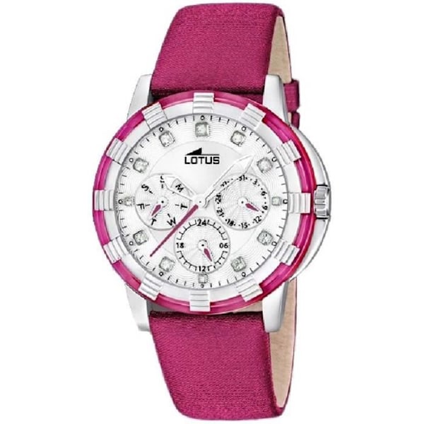 Kvinnoarmbandsur - LOTUS - GLEE 15746-F - Kvarts - Analog - Rosa läder Rosa, grå