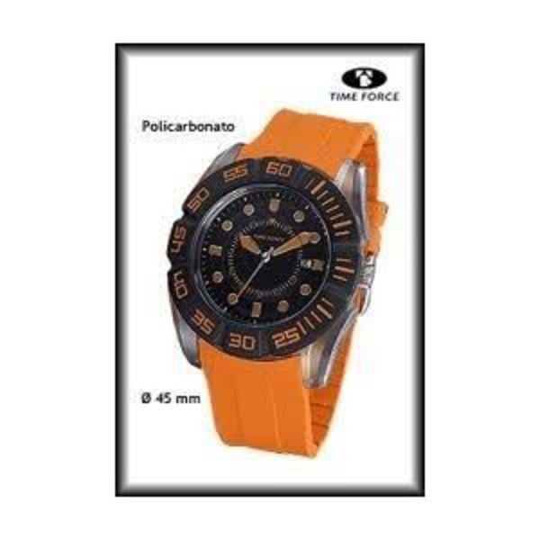 Kello - Time Force - TF4026M12 - Kvarts - Analoginen - Musta