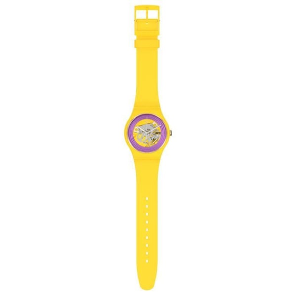 Klocka - SWATCH - LILA RINGAR GUL - 41mm - Silikon - Vattentålighet 3 ATM Gul, lila