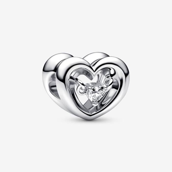 Charm - PANDORA - Radiant Heart - 925 Sølv - Cubic Zirconia - Kvinder Grå