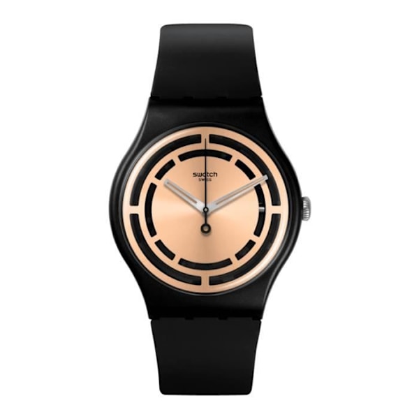 Klocka - SWATCH - New Gent SO32B116 - 41mm - Silikon - Vattentät 3 ATM Svart, Tan