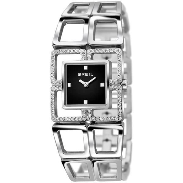 Kvindeklokke - BREIL - BGLAM TW1111 - Kvarts - Analog - Sort gummi