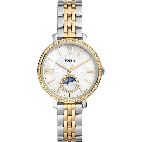 Kvinna klocka - FOSSIL - Jacqueline - Stål - Analog - Chic Vit, Gul