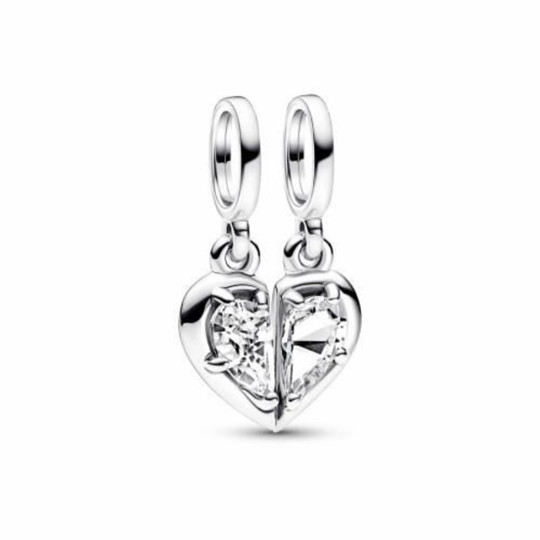 Charm vedhæng - PANDORA - 792643C01 - Sølv - Mor & Datter - Grå Grå