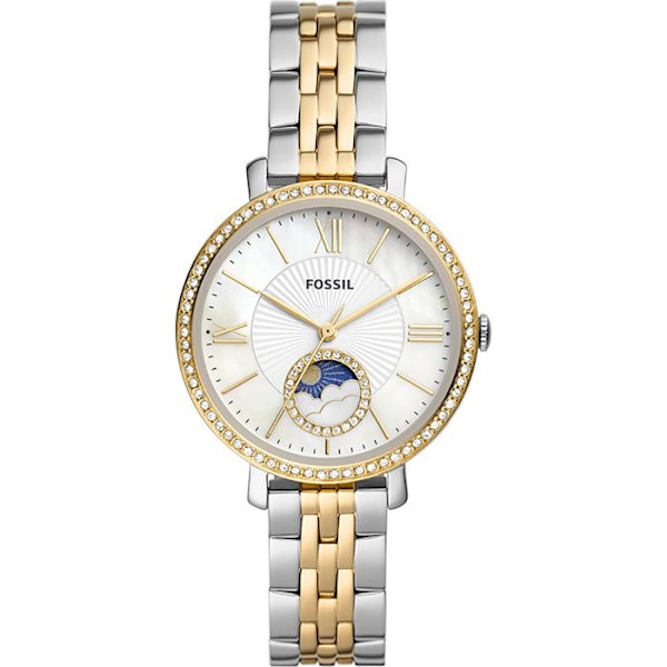 Dameur til kvinder - FOSSIL - Jacqueline - Stål - Analog - Chic Vit, Gul