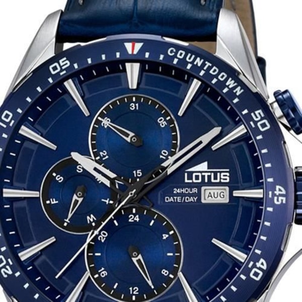 Ur - LOTUS - UL18312/3 - Multifunktion - Blåt læder - Analog Quartz Blå, Silver