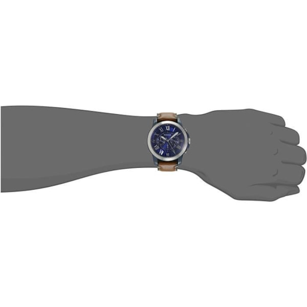 Kello - FOSSIL - FS5151 - 44MM - Musta nahka - Ruostumaton teräskotelo Svart