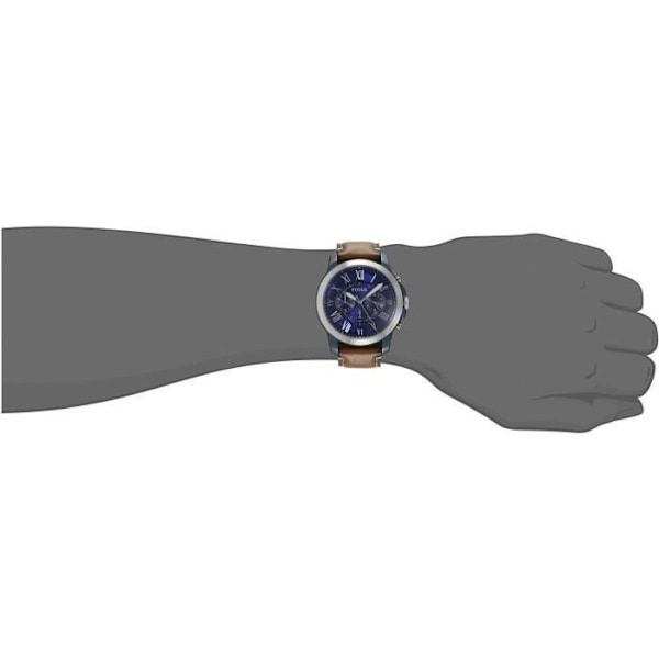 Klocka - FOSSIL - FS5151 - 44MM - Svart läder - Fodral i rostfritt stål Svart