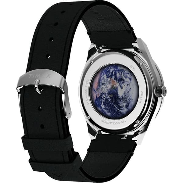 Ur - TIMEX - TW2Y56800 - Sort læder - 40 mm - 5 ATM Svart