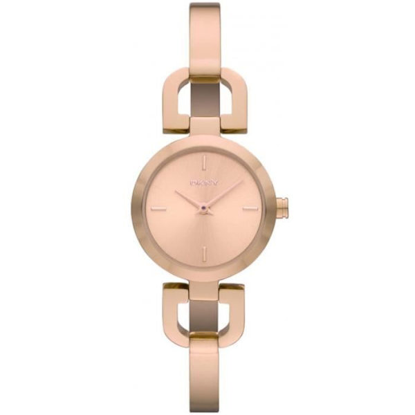 Dameur - DKNY - READE NY8542 - Kvarts - Analog - Forgyldt rustfrit stål röd ros