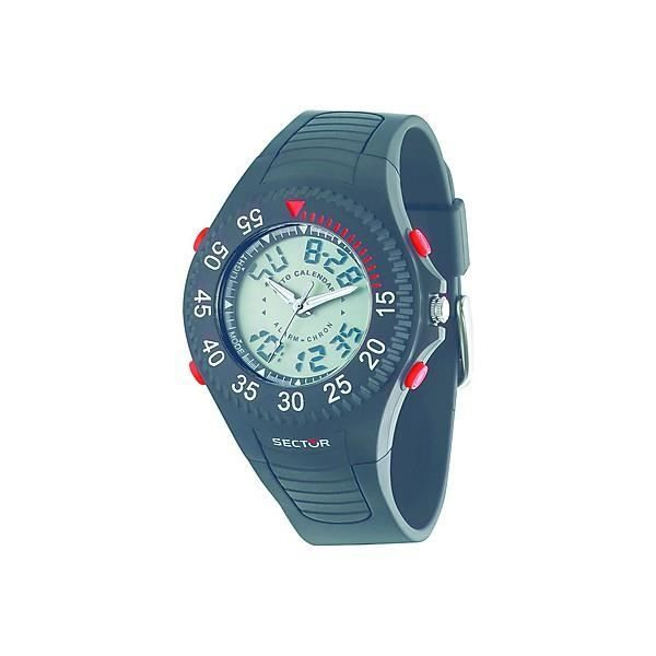 Ur - Sektor - 46 mm - Kronograf - Alarm - 5 ATM vandmodstand Svart