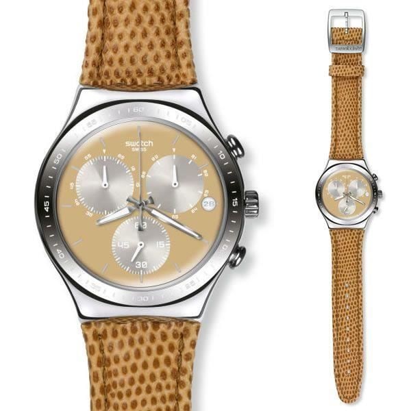 Ur - SWATCH - Mod. YCS582 - Kvarts - Analog - Brunt læder