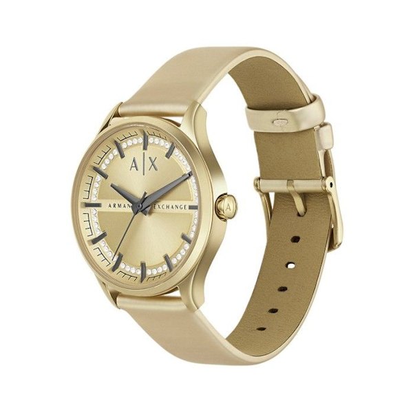Armani Exchange Watch - Dam - AX5271 - Guldläder - 36mm - 5 bar gyllene