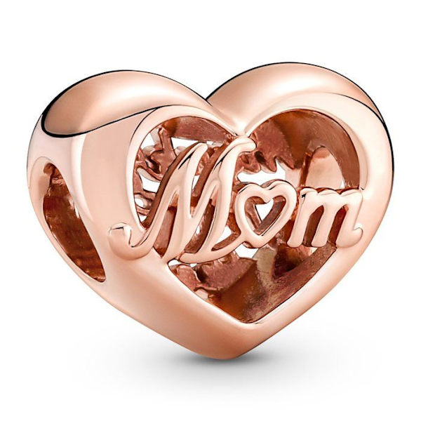 Charm - Pandora - Coeur Kiitos Äiti - Ruusu - Vaaleanpunakulta - Nainen Rosa