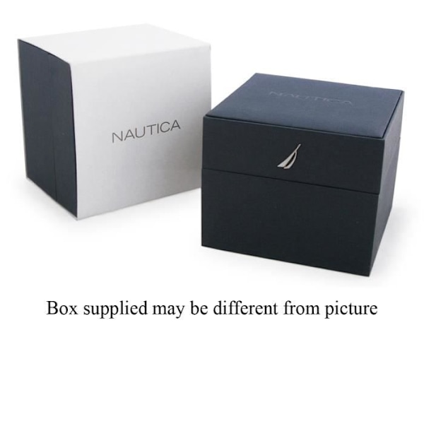 NAUTICA HERRE 44MM SORT SILIKONEREM ANALOG QUARTZ UR NAD17527G