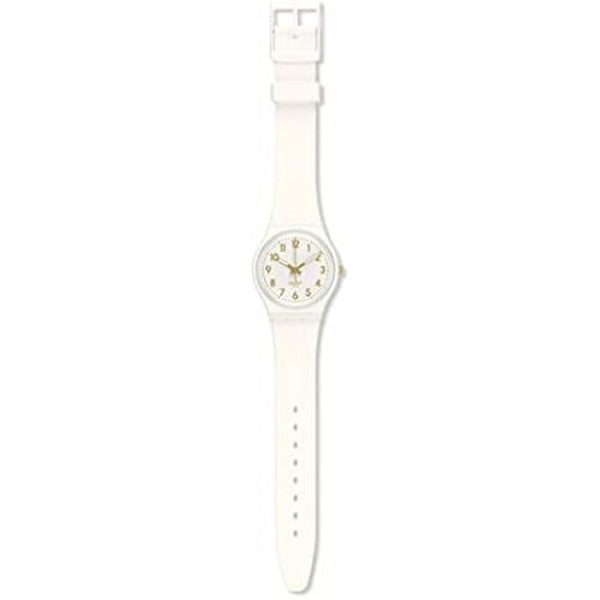 Klocka - SWATCH - Gent Bio SO28W106-S14 - Läderrem - 3 ATM vattentät - Vit Vit