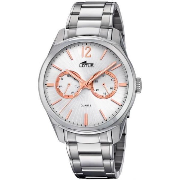Klocka - Lotus - L18373-1 - Multifunktion - Silverfärgad - Rosaguldvisare - 41 mm Pengar