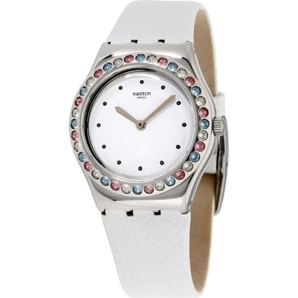 Klocka - Swatch - YLS201 - Vitt läder - Quartz - Unisex 33mm Vit