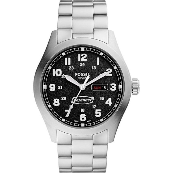 Fossil herreur FS5976 - Sølv rustfrit stål - 46 mm - Sort - Stålarmbånd - Vandtæt til 10 bar Pengar