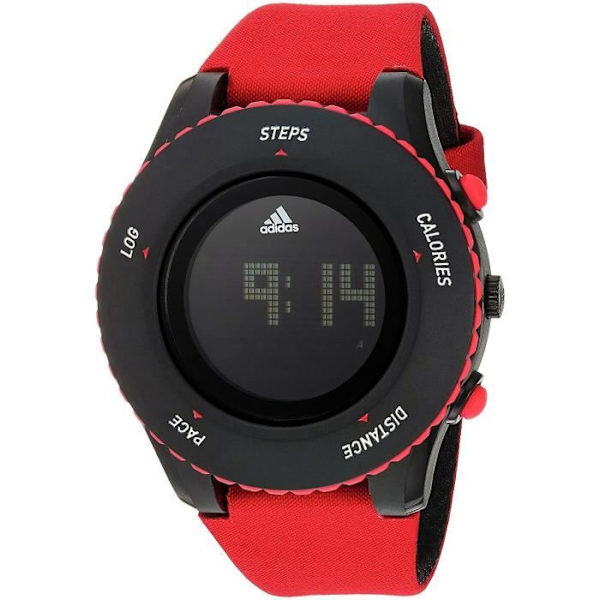 Klocka - ADIDAS - ADP3278 - Dam - Röd canvasrem - Plastfodral 45 mm Röd