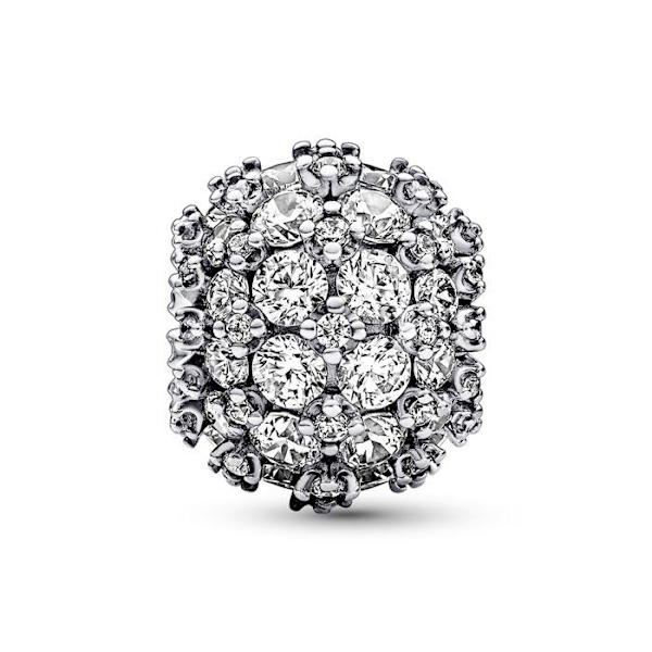 Pandora Round Pavé Charm 792630C01 Grå