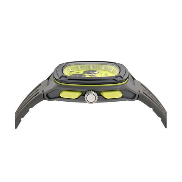 Klocka - ASTON MARTIN - MTFO1F504 - Grå silikon - Gul urtavla - 44 mm Grå