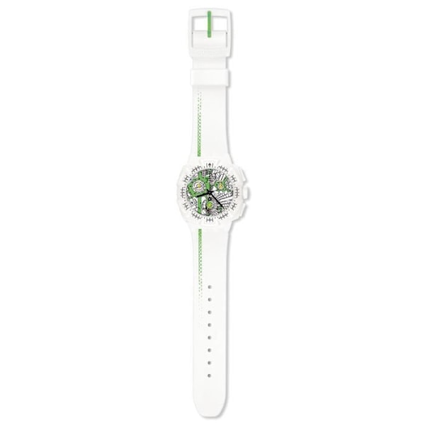 Ur - SWATCH - SUIW409 - Kvarts - Analog - 3 ATM vandmodstand Vit, Grön