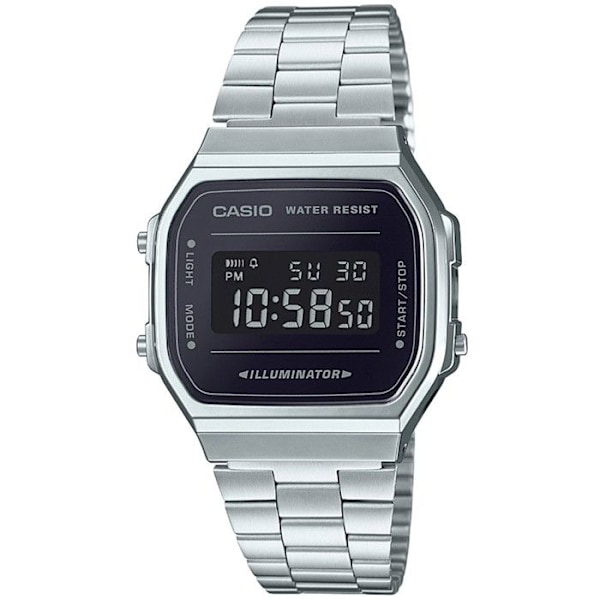 CASIO Vintage Mirror Face A168WEM-1EF Ur - Unisex - Sølv og Sort Sølv og sort