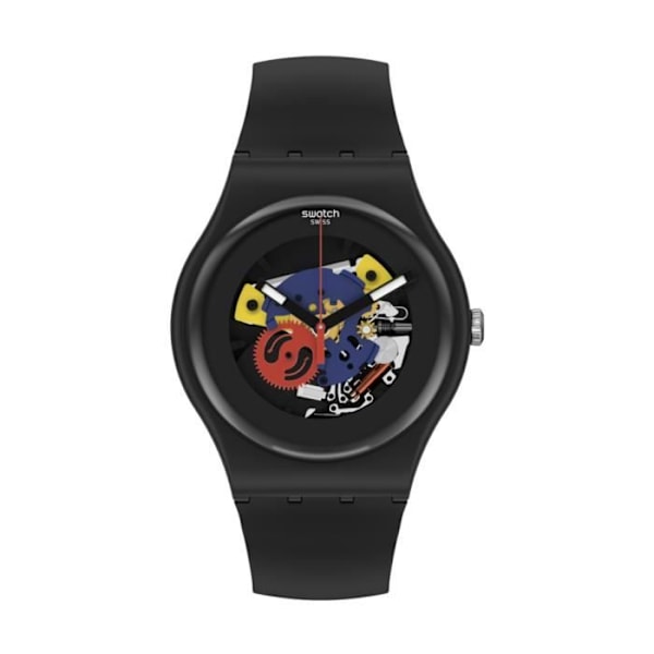 Ur - Swatch - S029B107 - Analog - Quartz - Flerfarvet, Sort Flerfärgad, svart