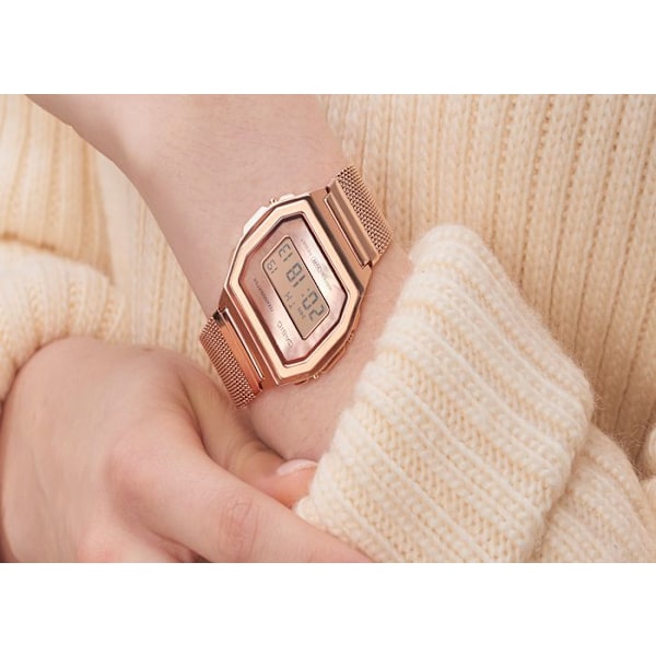 Stålur - CASIO - Milanese mesh - Rose guld