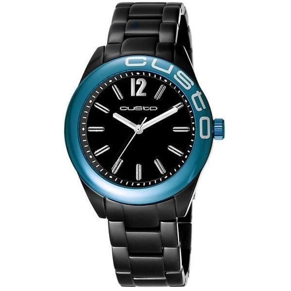 Kvinnoarmband - CUSTO - ON TIME VELVET CU057201 - Kvarts - Analog - Svart läder