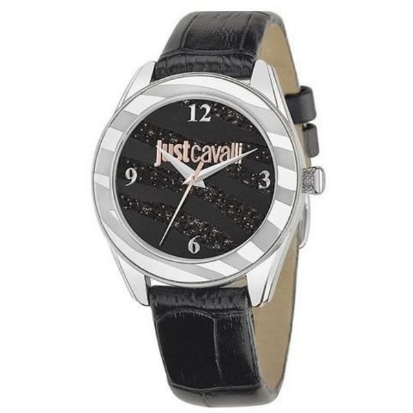 Dameur - JUST CAVALLI - R7251594502 - Kvarts - Læder - Mineralglas