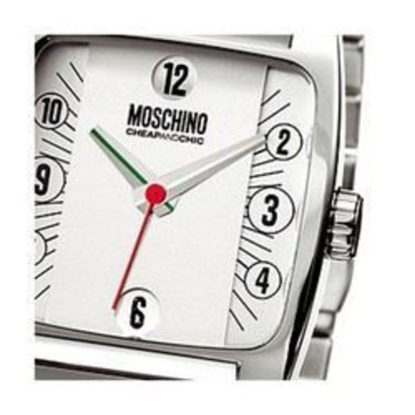 Moschino White Meta Watch för män Vit