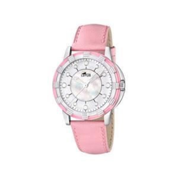 Dameur - L15747-2 - Quartz - Perlemor - Læder - Vandmodstand 5 atm Pärlemor, Rosa