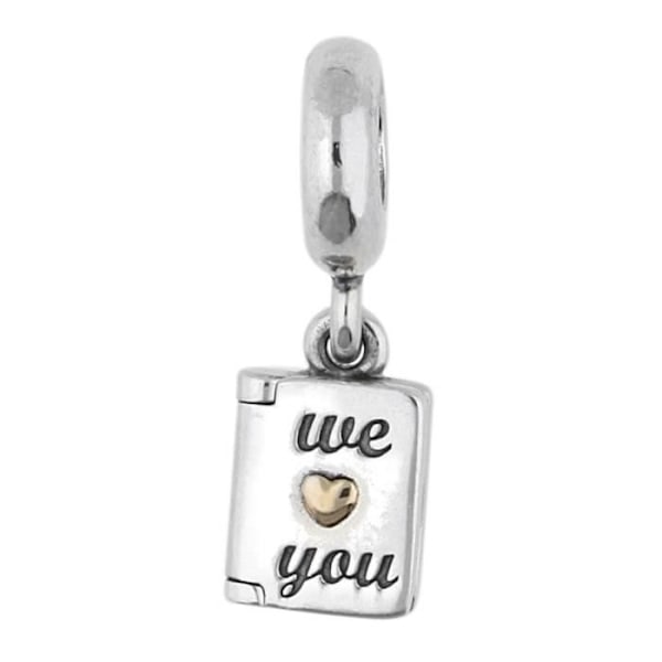 Pandora Kvinder Charm 925 Sølv Sølv/Guld We Love You Pendant Charm 791532