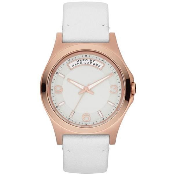 Dameur - MARC BY MARC JACOBS - BABY DAVE MBM1260 - Kvarts - Analog - Hvidt læder Vit