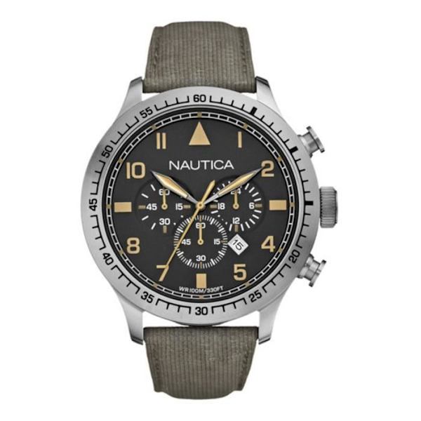 Herreur - NAUTICA - A17633G - Grå Stål - Quartz - 50MM - 10ATM Stålgrå