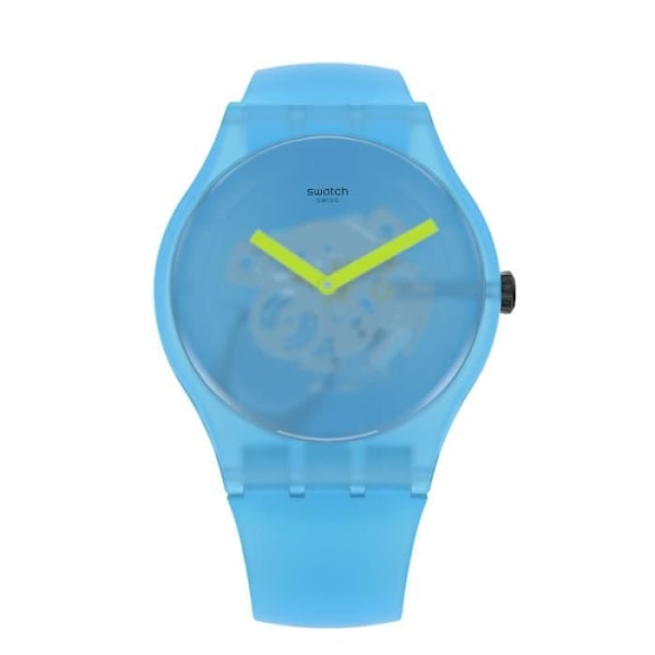 Swatch Watch - OCEAN BLUR - Quartz Movement - Blå färg - Resin Armband - Unisex Blå